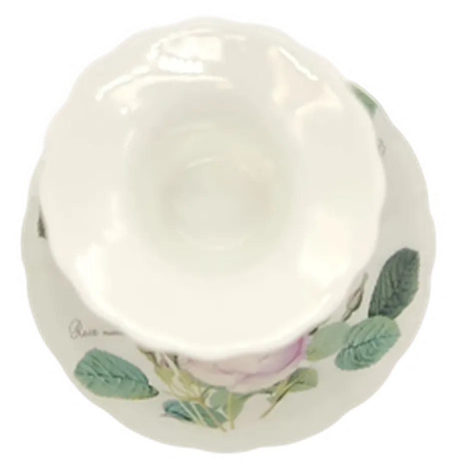 Roy Kirkham Porzellan/Keramik Kerzenhalter weiß mit Blumenmuster Höhe ca 18cm – Bild 3