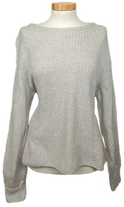 Marc Cain Damen Pullover grau/weiß Gr. M - Bild 1