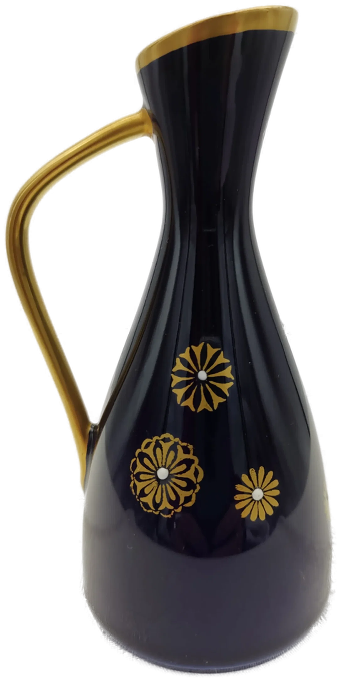 Lichte Porzellan Vase (Fine China) Echt Kobalt Gold  | Aus Thüringischen Manufaktur – Bild 2