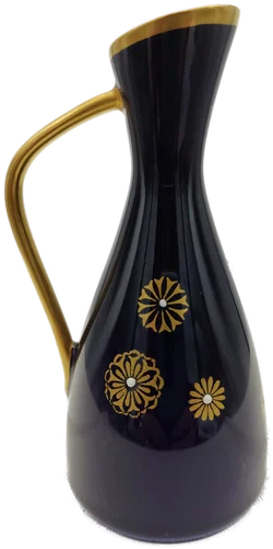 Lichte Porzellan Vase (Fine China) Echt Kobalt Gold  | Aus Thüringischen Manufaktur - Bild 2