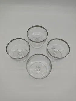 4 Glasschalen mit Silberrand D/9,5 cm - Bild 2