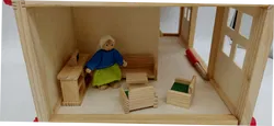  Small Foot Puppenhaus mit Möbeln, 2 Etagen, Rollenspielzeug für Kinder, aus Holz, inkl. Einrichtung, ab 3 Jahren - Bild 5