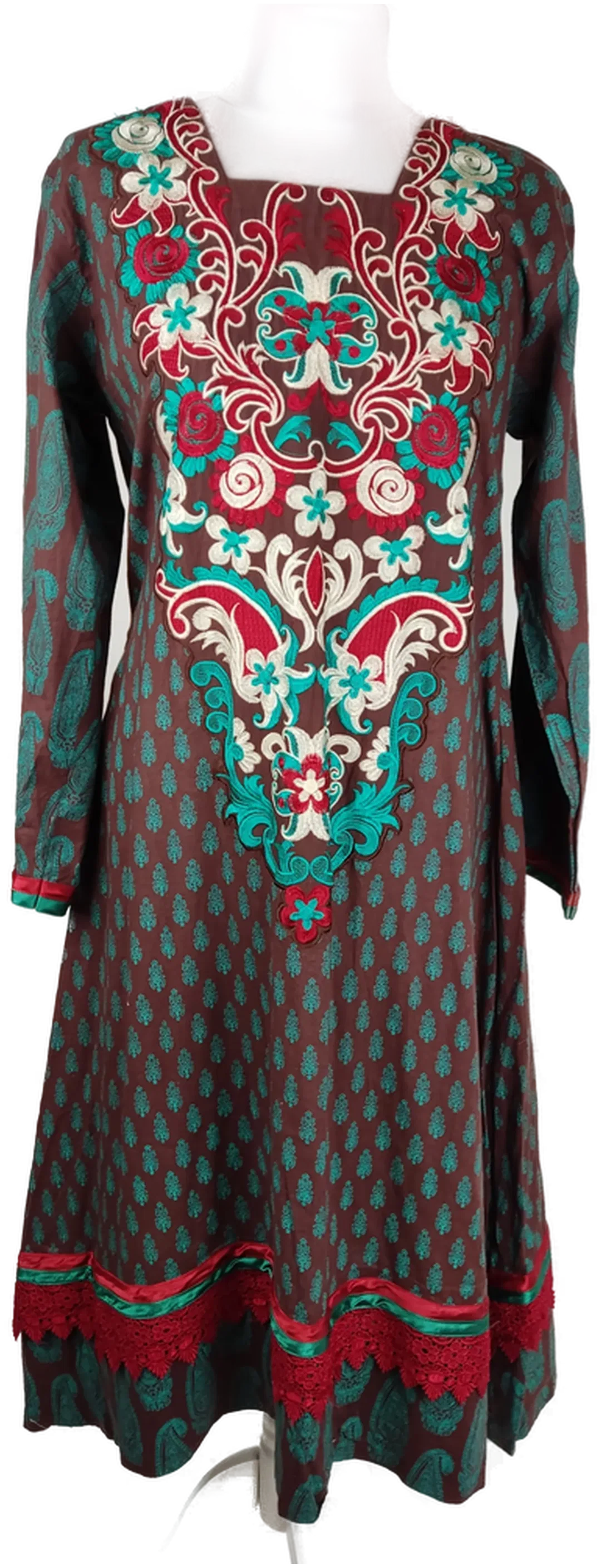 Damen Midikleid Sonstige Baumwolle Gr. M | Einmaliges Unikat - Bild 1