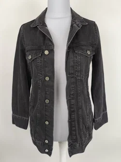 Lange Damenjeansjacke Gr. 34 - Bild 3