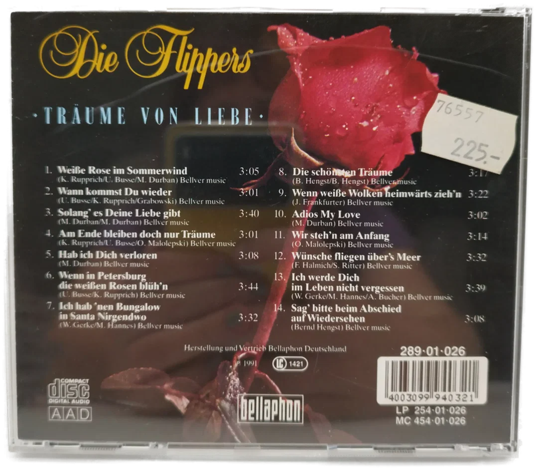 Die Flippers, Träume von Liebe - CD / 1991 – Bild 2