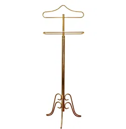 Vintage Messing Kleiderbutler, 123 cm, Garderobenständer für Anzug & Hemd - Bild 1