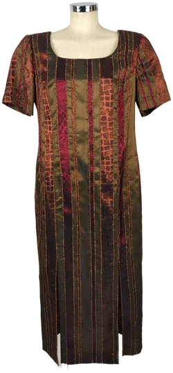 Maxi-Abendkleid Bronzestreifen | Petra  Wiechmann - Bild 1