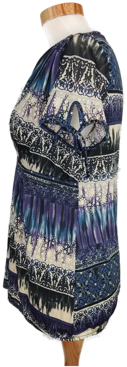 Mitno Damen Shirt lila/blau/beige gemustert - M/L - Bild 3