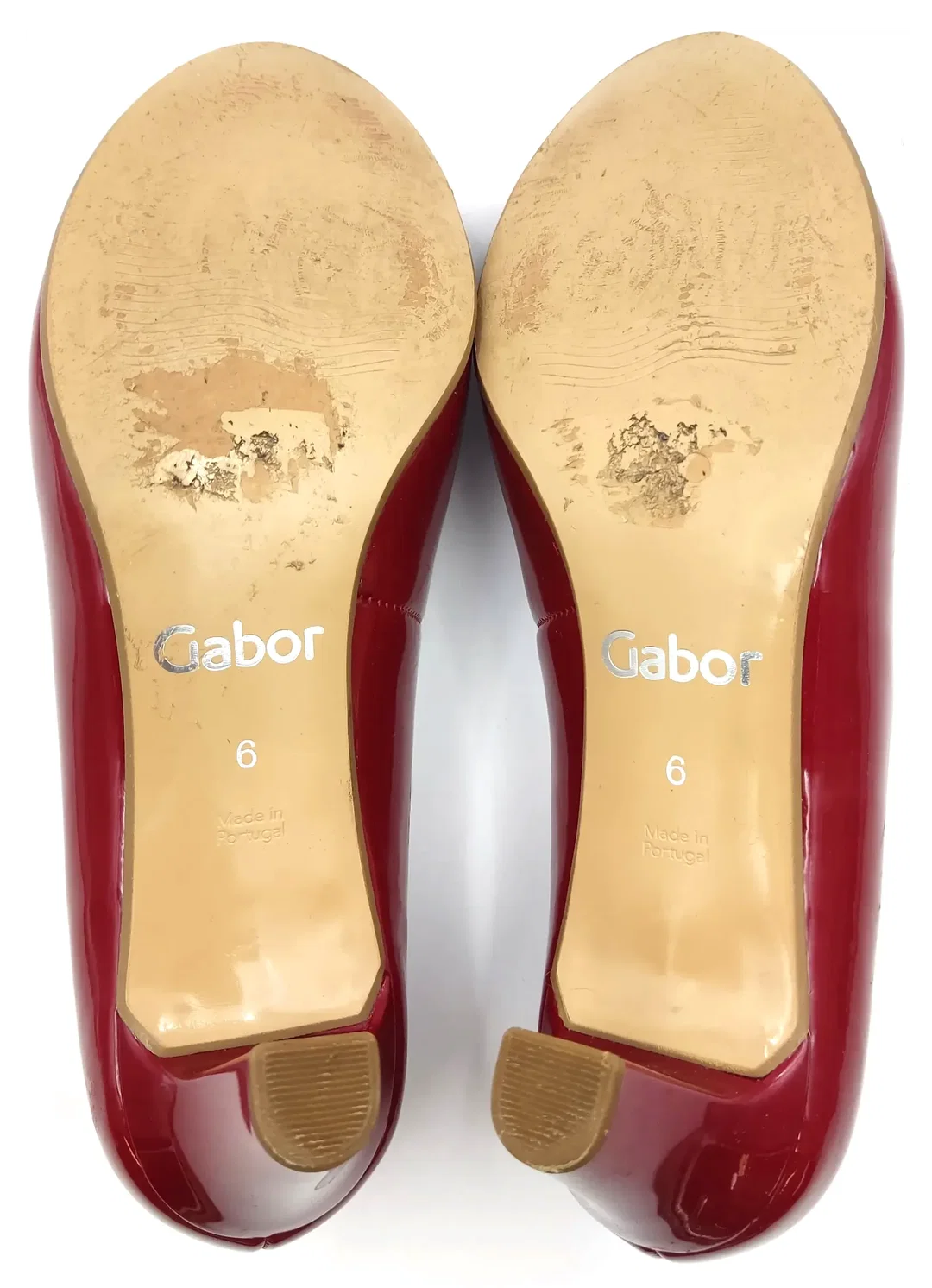 Gabor Lacklederoptik Damenpumps rot Gr. 39  – Bild 6