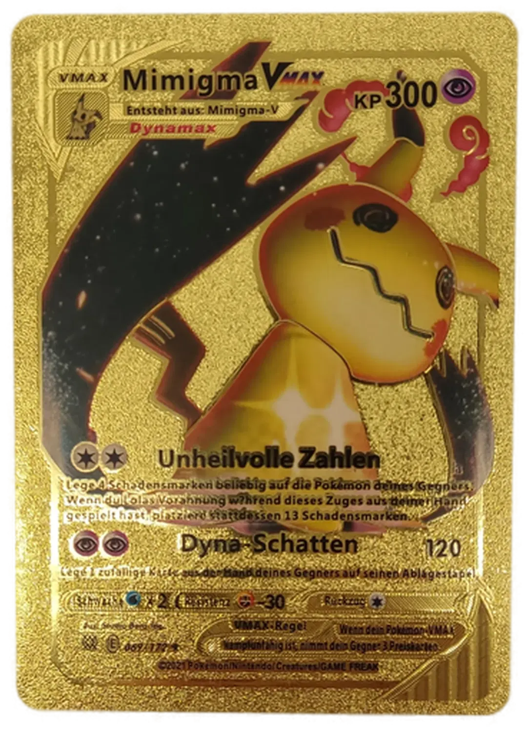 Pokémon Sammelkarte Goldfolie Vmax Mimigma Vmax - Bild 4
