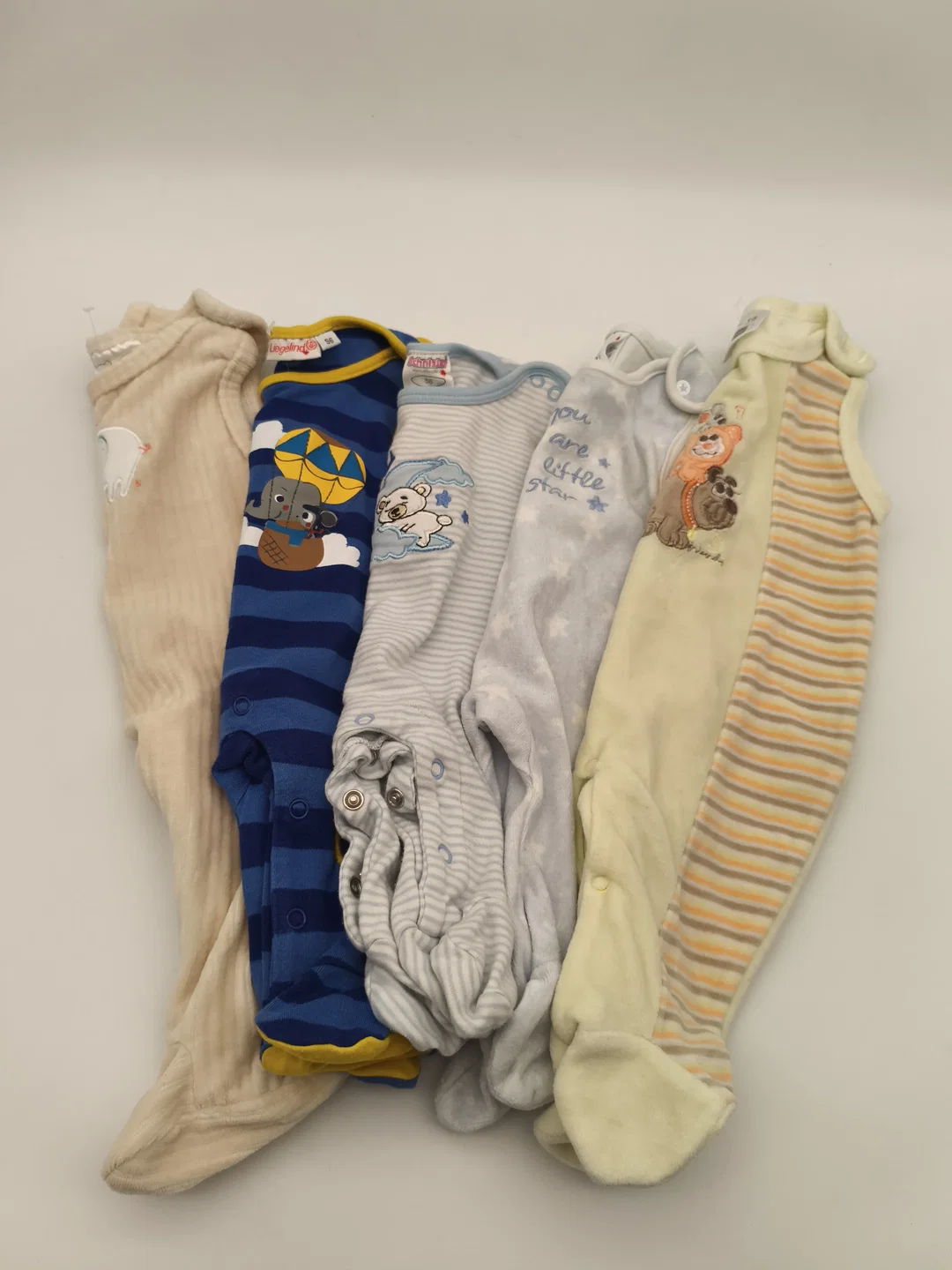 5 Baby Strampelhosen, Gr. 50/56 – Bild 2