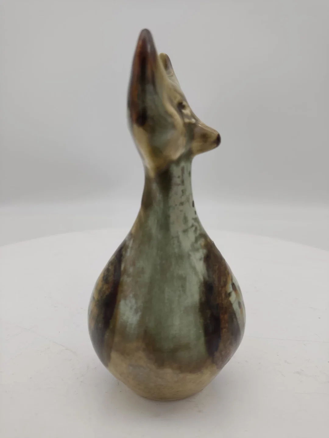 Stilisierter Fuchs aus glasiertem Steinzeug von Joseph Simon für die dänische Manufaktur Bornholm, Höhe 14cm, Sammlerstück – Bild 4
