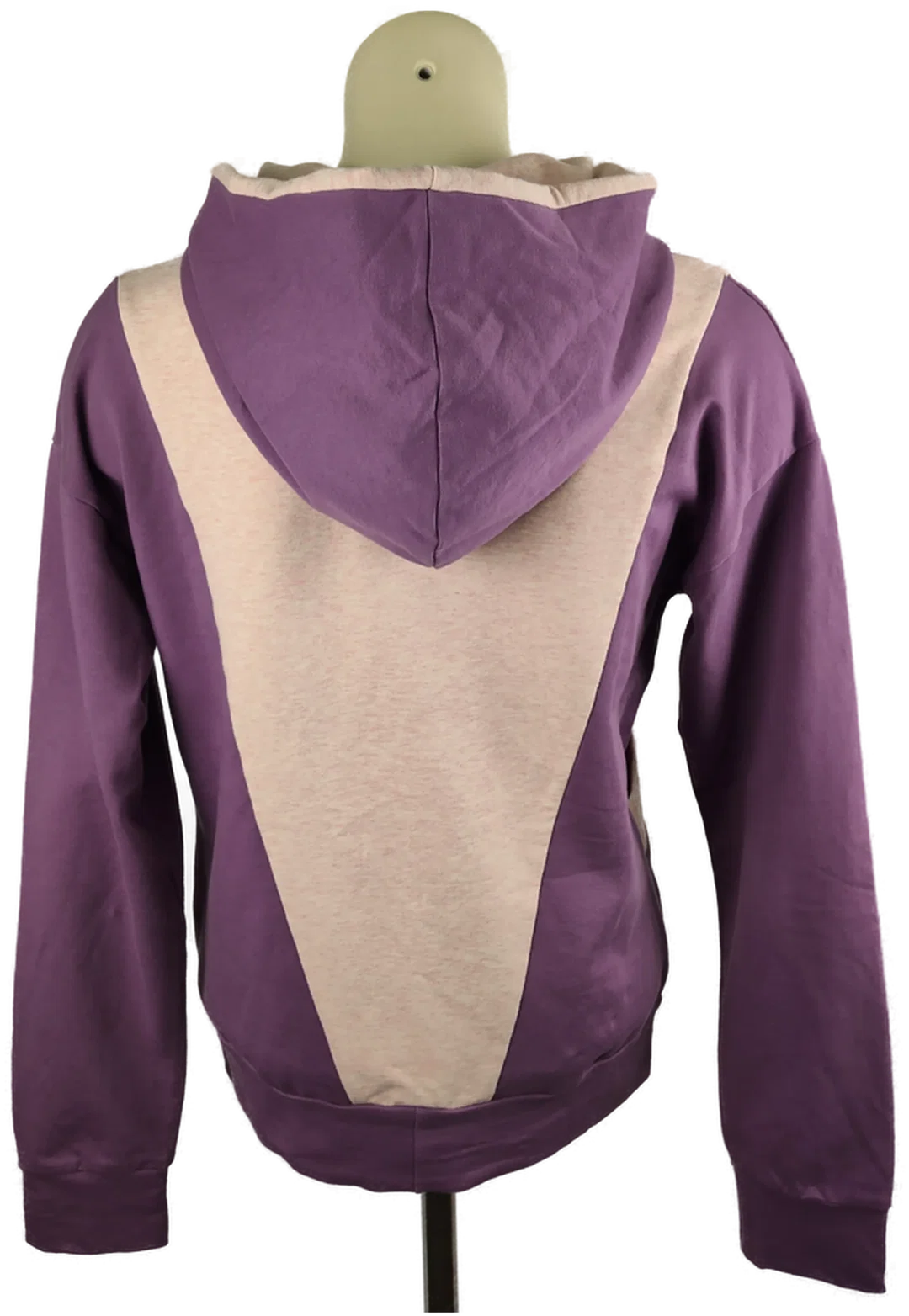 Damenpullover Mit Kapuze In Lila-Creme | Casual-Look – Bild 3
