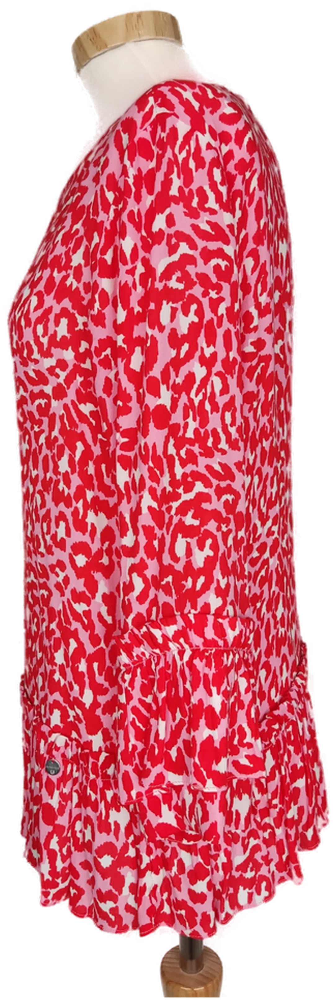 RICH&ROYAL Damen Longbluse rot animalprint - S/36 – Bild 3