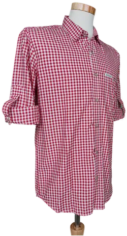 Stockerpoint Herren Hemd, rot/weiß - Gr. M  - Bild 4