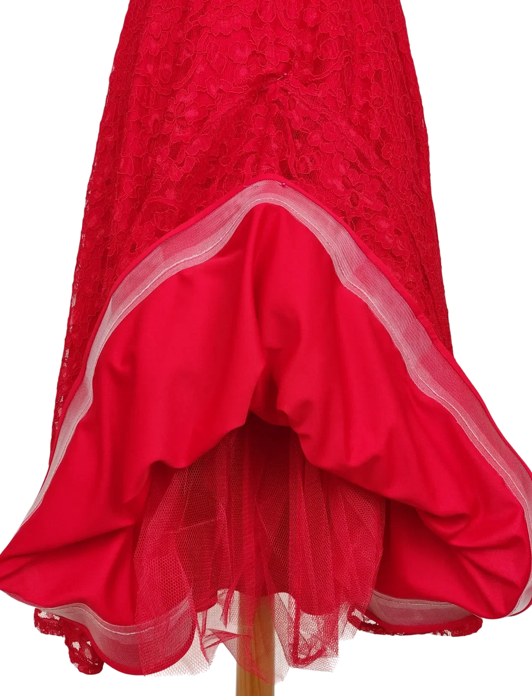Vintage heine Damen Abendkleid, rot - Gr. S  – Bild 4