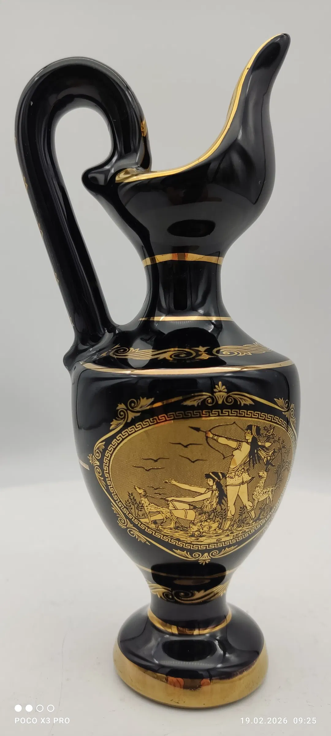 Griechische Vase Kobalt mit 24 K Gold - Bild 4