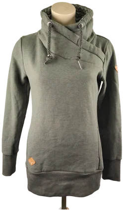 Damenpullover Größe 36 in Olivgrün mit Kragen | Casual-Chic – Vorschau 1