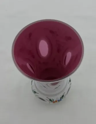Poschinger - bayerische Überfangvase Glas Vintage – Bild 2