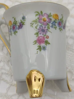 TK Thun Böhmen Porzellan Sammeltasse-Set (Mokkatasse, Untertasse, Löffel)  | Original Tschechoslowakei - Bild 7