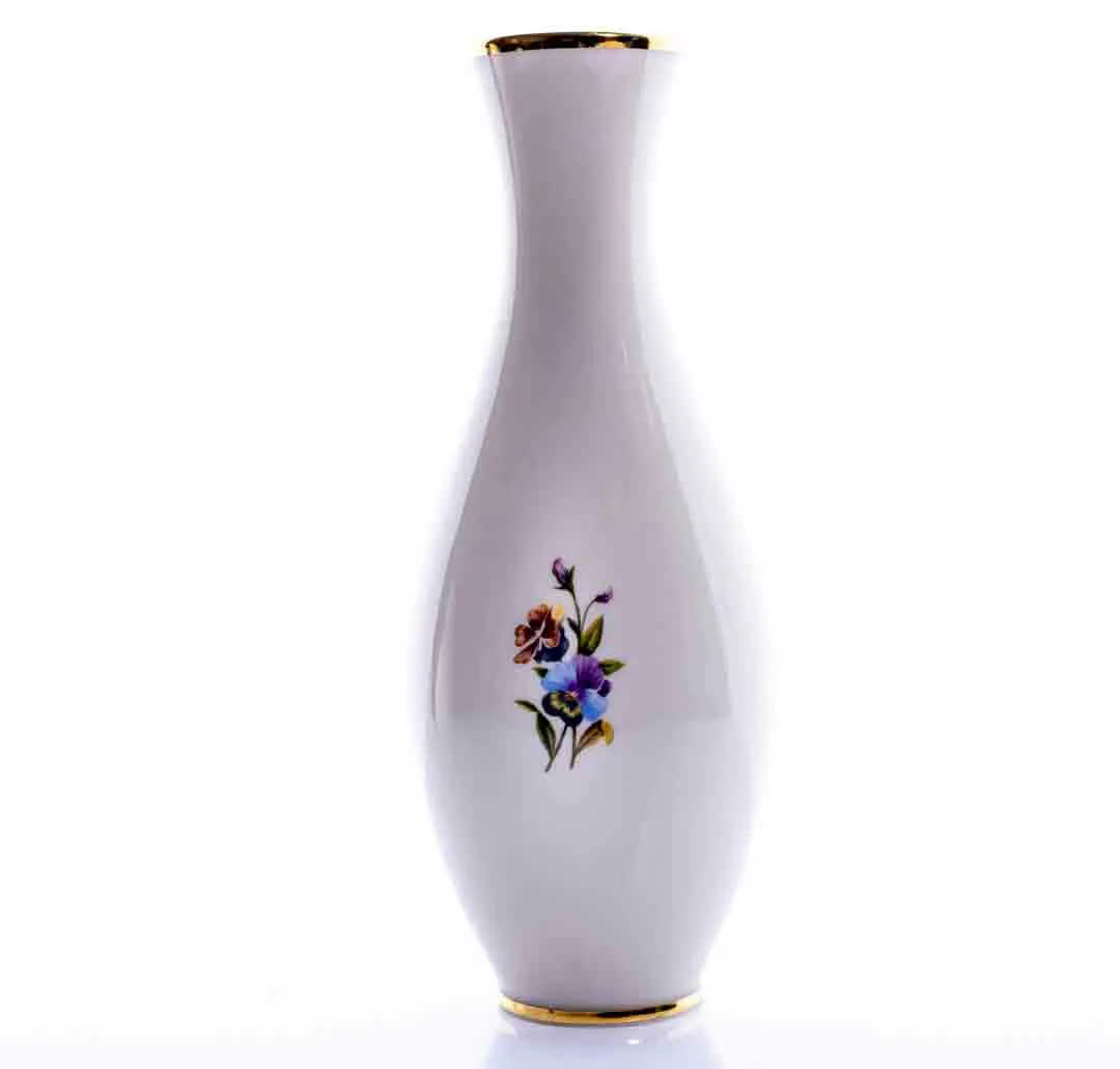 ROYAL BAVARIA Porzellanvase mit Blumenmuster, Höhe 28cm – Bild 2
