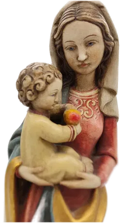 Skulptur Madonna mit Kind aus Holz ca. 40cm - Bild 2