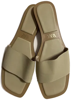 ZARA Pantolette sandfarben Gr. 41 Damen - Bild 1