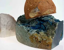 Große blaue und weiße Mineralsteine, Deko‑ und Sammler‑Set - Bild 3