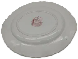 Royal Tudor Servierplatte  handgraviert W. N. Mellor  (31 cm lang, 25 cm breit, rot England - Bild 3