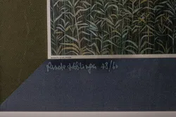 Farbdruck Golfer, Golfspiel, Feld, sign. Koblinger 1988, gerahmt - Bild 2