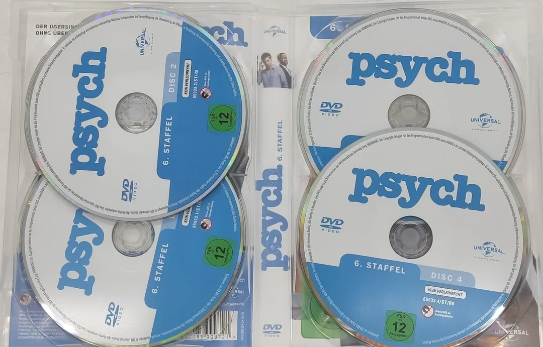 DVD 4 Disc's"psych" Serie 6 Staffel mit James Roday und Dulé Hill – Bild 3