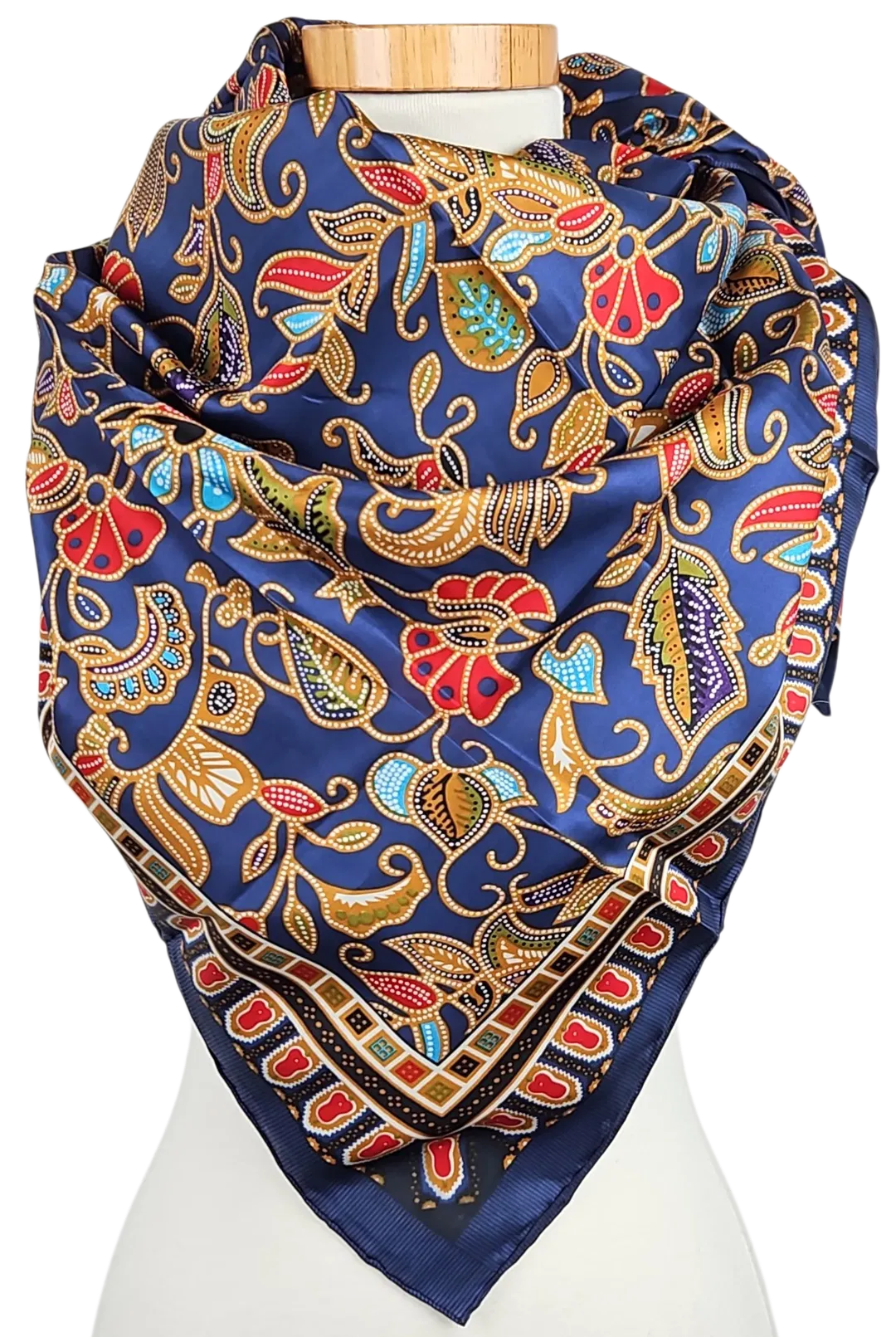 Sinar Pagi- Damen Seidentuch - dunkelblau - Bild 4