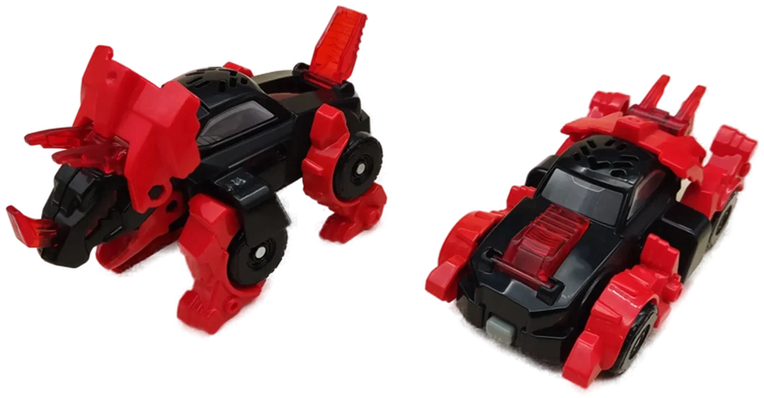 VTech Switch & Go Dinos 2-in-1 Triceratops Rennwagen mit Sound & Licht 2 Stück – Bild 1