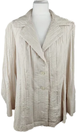 Sonstige Damen Blazer Beige Baumwolle Bestickt | Sommerleicht