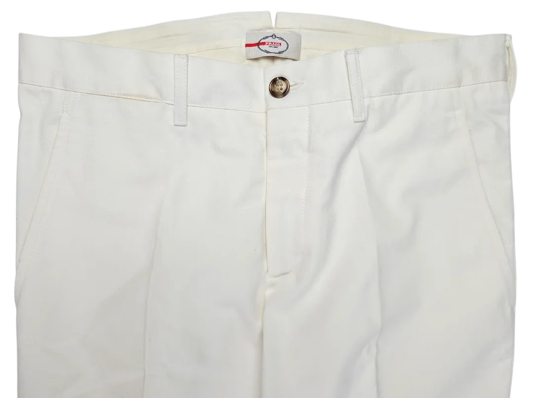 PRADA Herren Chino Hose, weiß - Gr. 46 – Bild 3