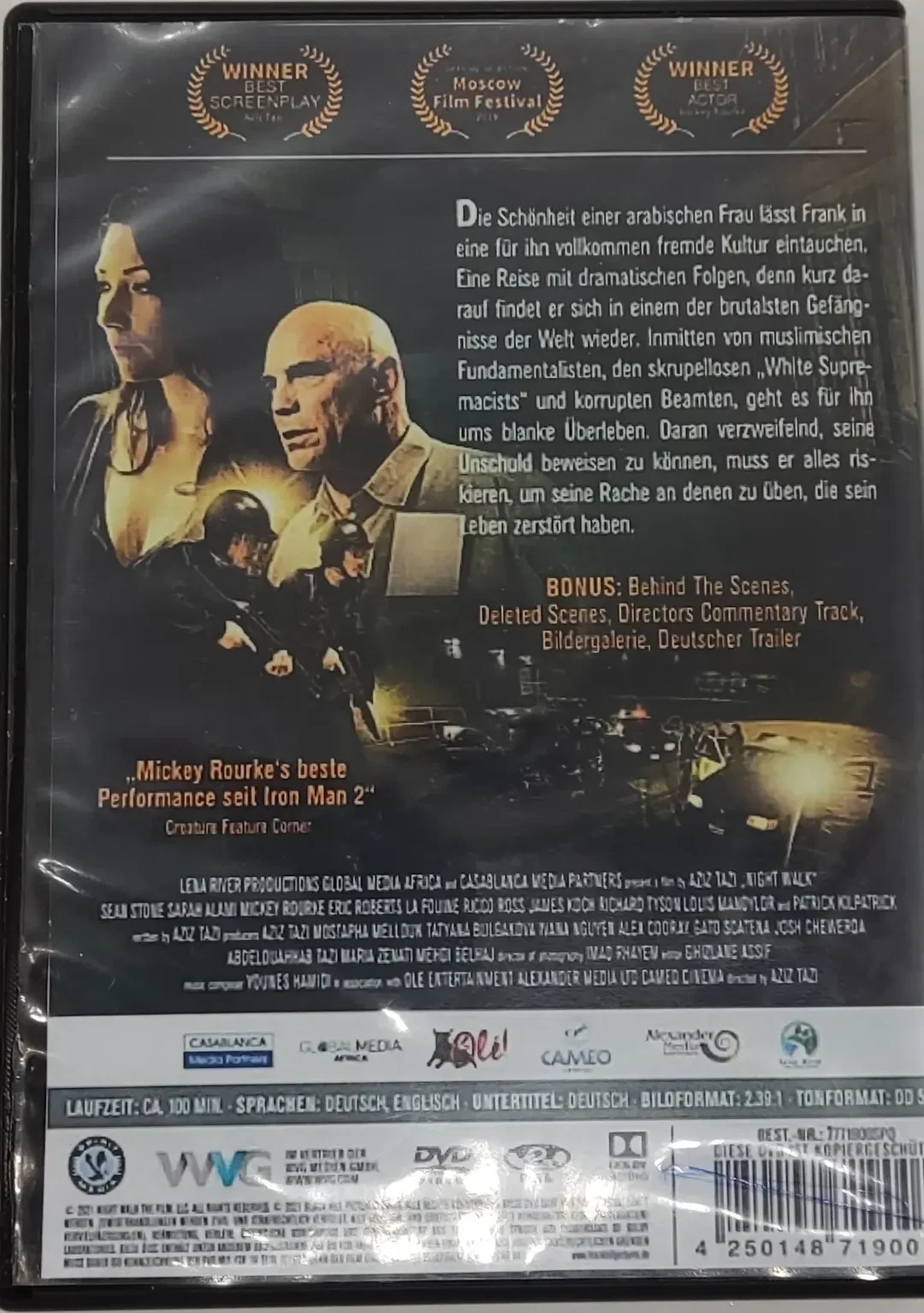 DVD "Night Walk" mit Sean Stone, Mickey Rourke und Patrick Kilpatrick – Bild 2