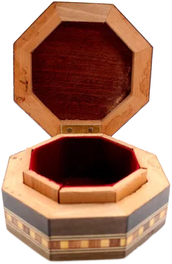 Set orientalischer Intarsienkästchen – 5 Stück, Holz, Handarbeit - Bild 3