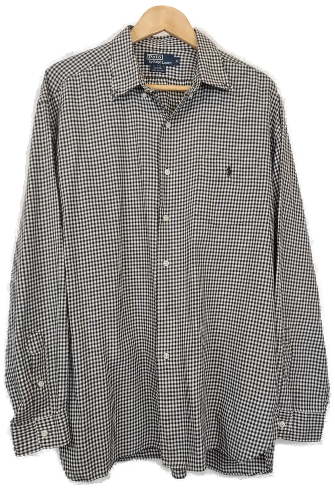 Ralph Lauren Herren Hemd schwarz/weiß kariert Gr. XL - Bild 1