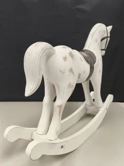 Schaukelpferd für Puppen, Holz, Deko - Bild 3