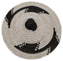 Boho Korb mit Deckel 24cm hoch - geflochten - Bild 3