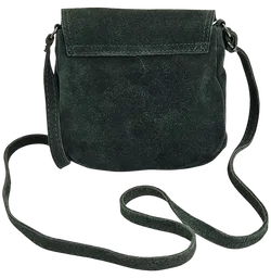 Vintage Damen Leder Umhängetasche - grün  - Bild 2