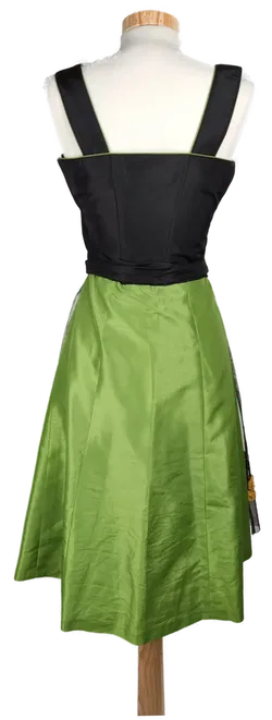 Hiebaum Damen Trachten-Zweiteiler schwarz/grün - XS/34 - Bild 3