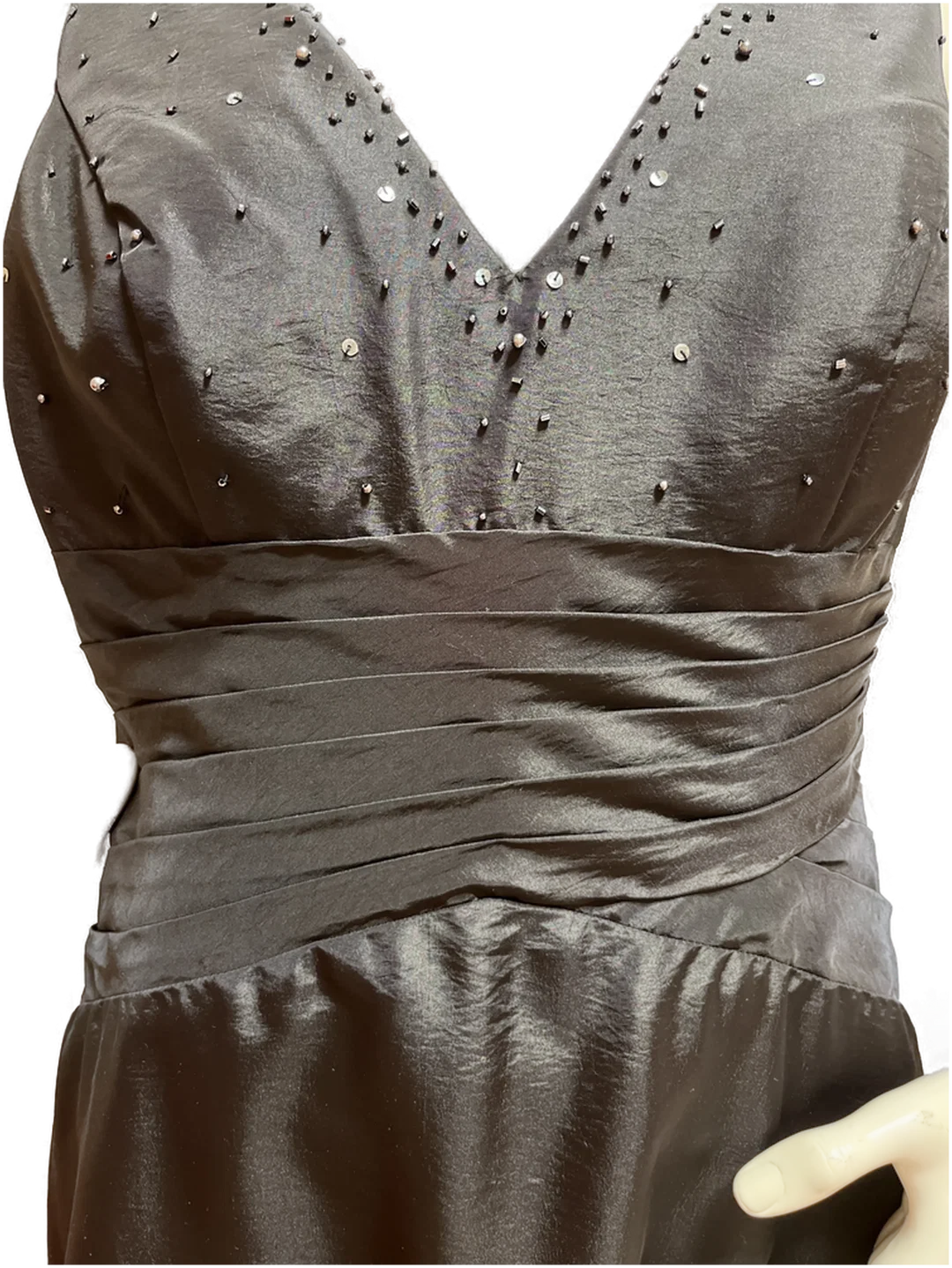 Schwarzes Ballkleid für Damen Gr. 42, erstklassige Qualität – Bild 4