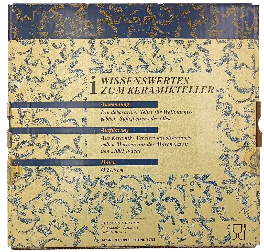 Weihnachtsteller blau gemustert – Bild 6