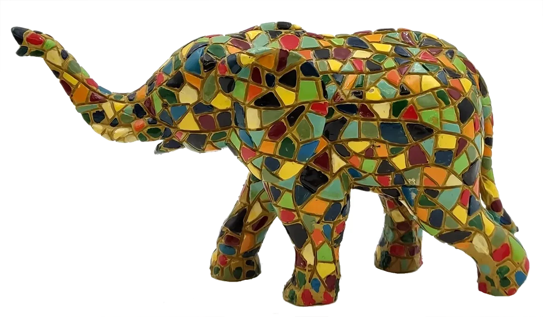 Mosaik Elefant - Gaudí‑Stil – Bild 2