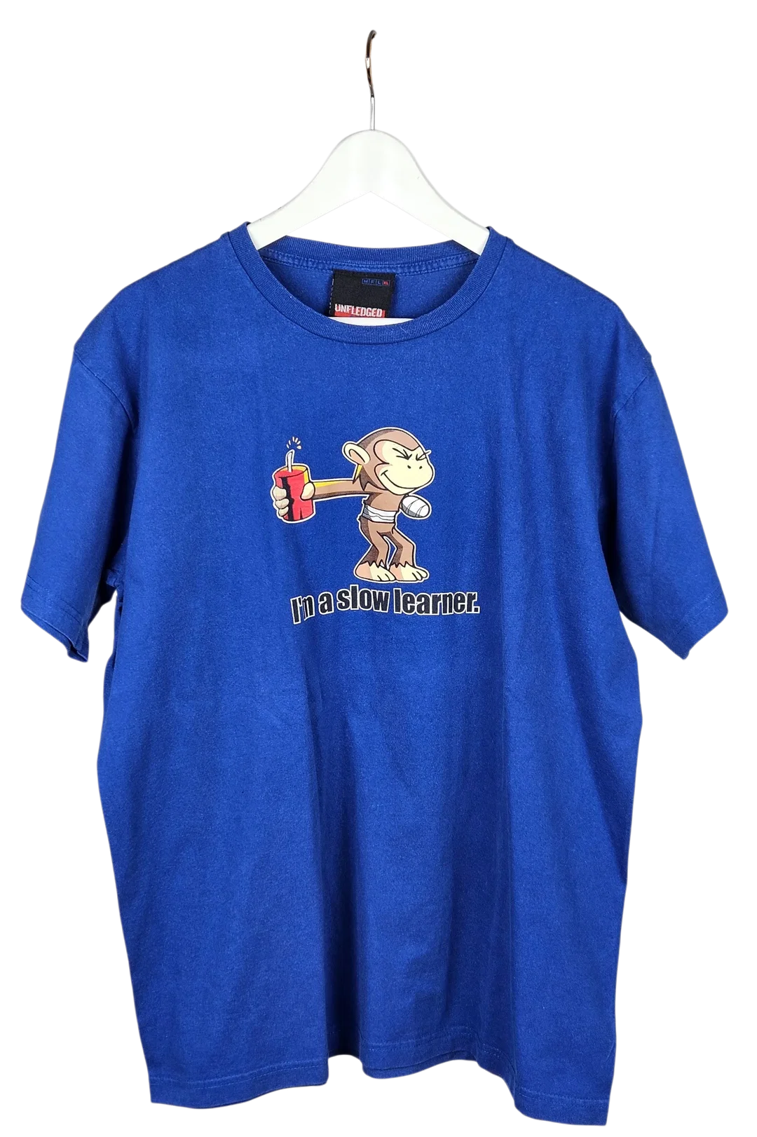 Fun T-Shirt Herren, blau - Gr. XL  - Bild 1