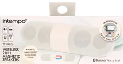 Intempo Wireless 2-in-1 Magnetic Speakers – Bluetooth – Weiß – TWS Pair – PC - Stereo - Bild 2