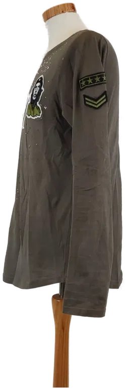 Herrenlangarm T-Shirt olivgrün - 50 - Bild 2