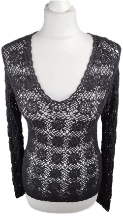 Damen Netzpullover s.Oliver Schwarz Größe 36 | Casual-Chic