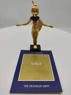 Goldener Selket Porzellan & Zertifikat von Franklin Mint | Limitierte Rarität - Bild 9
